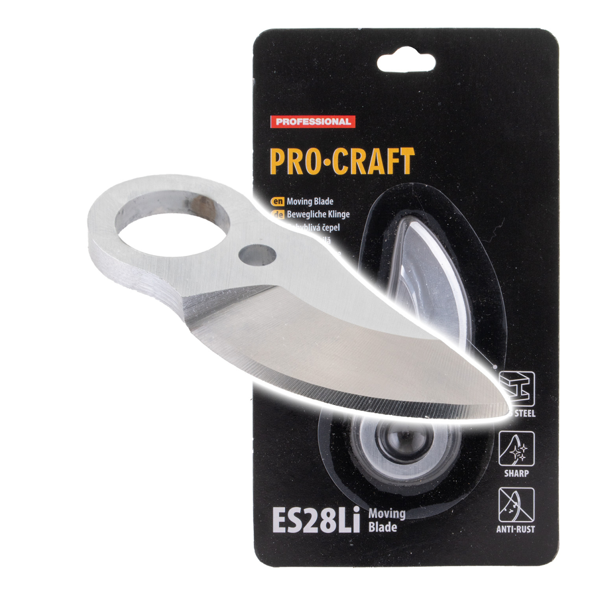 Náhradní horní nůž na Aku nůžky Procraft ES28Li | ES28Li Moving Blade ES28Li Moving Blade