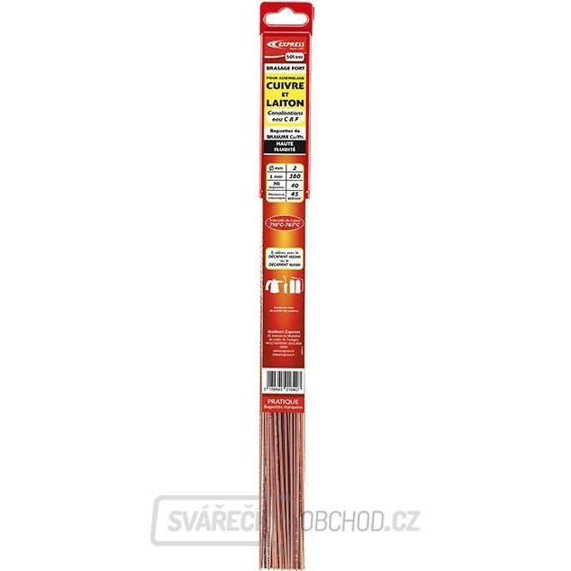 Páj.dráty Cu/Ph - 40ks pro páj. na tvrdo 2 mm gallery main image