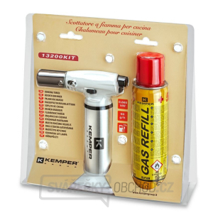 Mini-hořák kuchyňský + plyn butan 90 g (150ml) Mini-hořák kuchyňský + plyn butan 90 g (150ml) gallery main image