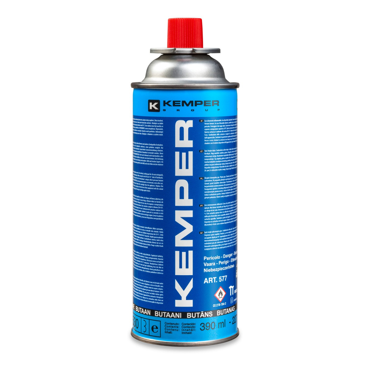 Plyn butan  227g (390ml) - bajonetový závit 577