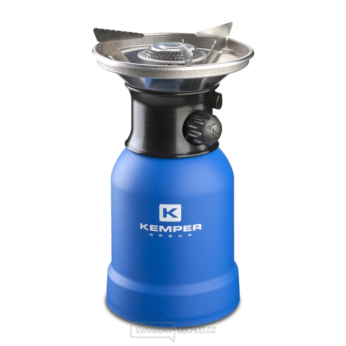 Plynový vařič s piezo-zapalováním modrý