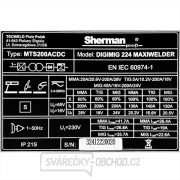 Synergická invertorová svářečka Sherman DIGIMIG 224 MAXIWELDER + Hořák + Kabely Synergická invertorová svářečka Sherman DIGIMIG 224 MAXIWELDER + Hořák + Kabely náhled