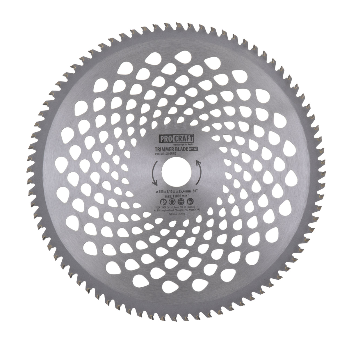 Levně Nůž křovinořezu (kotouč) (D255*25.4) 80T PROCRAFT | H-80T H-80T