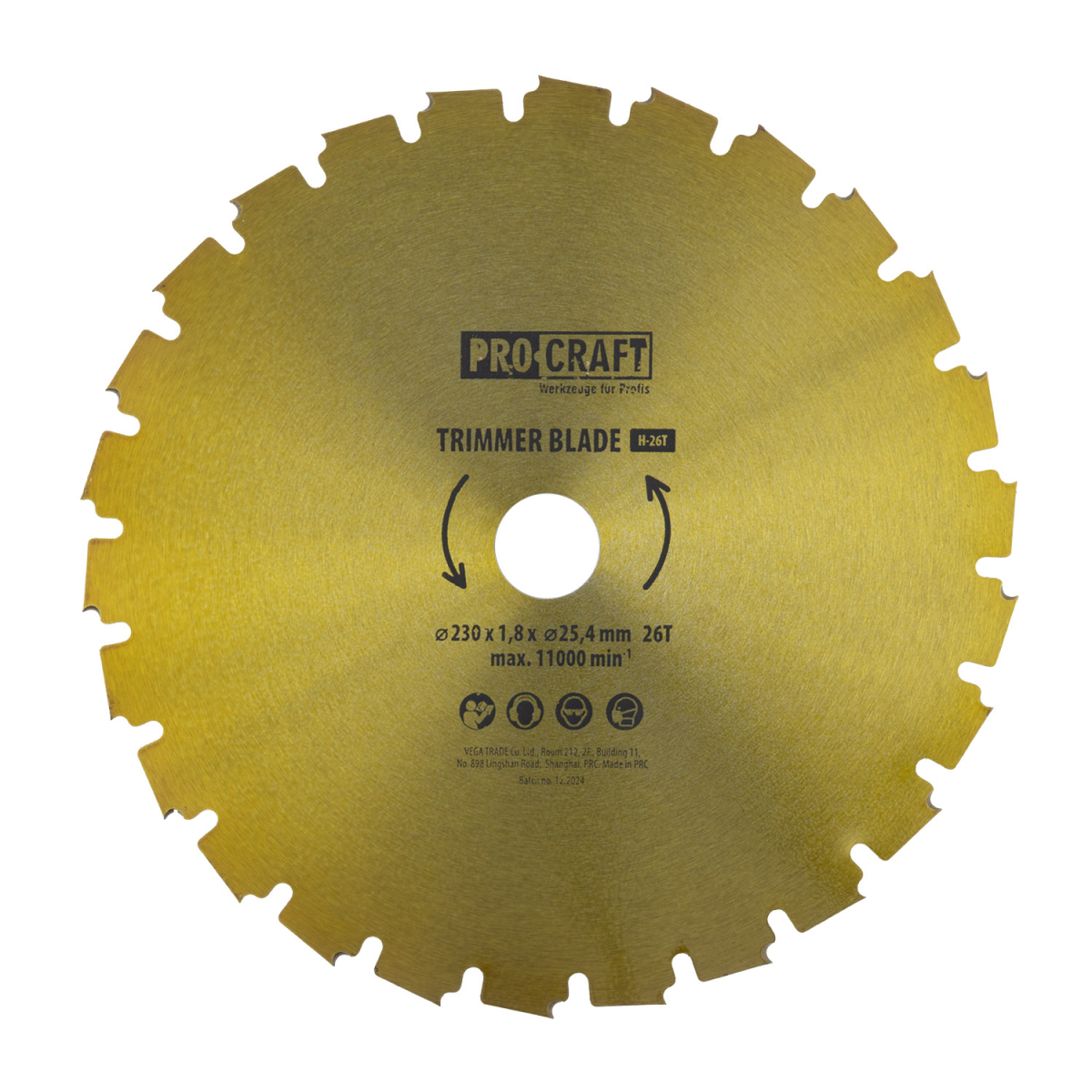 Levně Nůž křovinořezu (kotouč) (D230*25.4) 26T PROCRAFT | H-26T H-26T