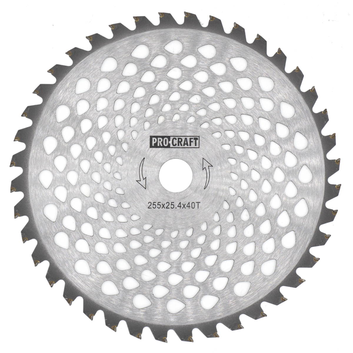 Levně Nůž křovinořezu (kotouč) (D255*25.4) 40T karbid wolframu PROCRAFT | H/P-40T H/P-40T