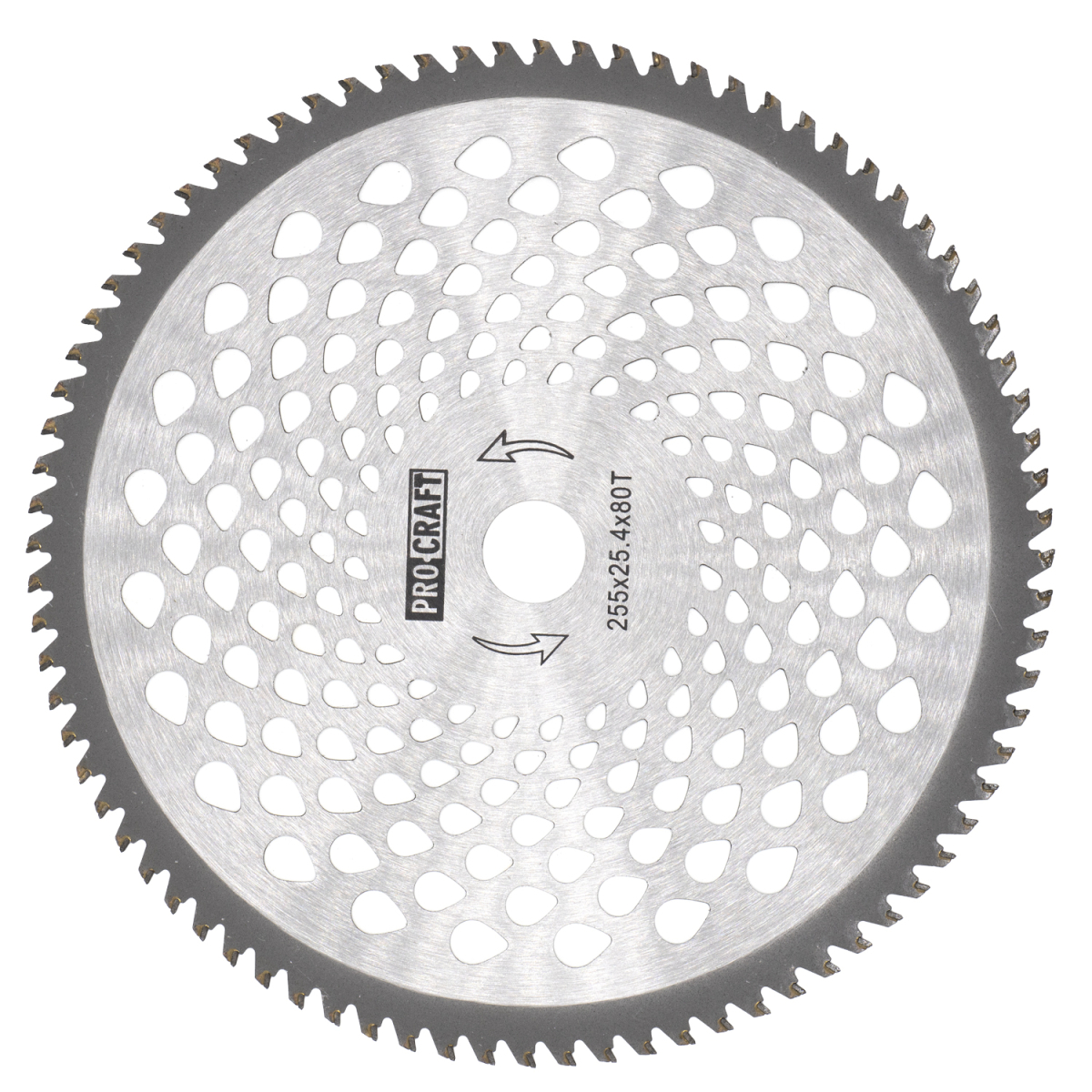 Levně Nůž křovinořezu (kotouč) (D255*25.4) 60T karbid wolframu PROCRAFT | H/P-60T H/P-60T