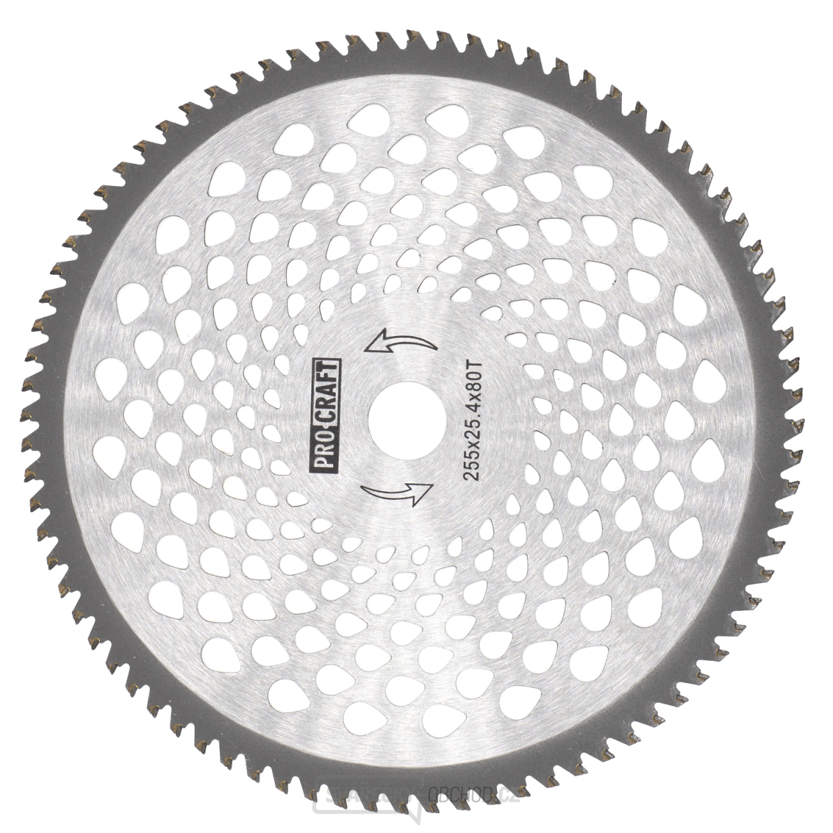 Nůž křovinořezu (kotouč) (D255*25.4) 60T karbid wolframu PROCRAFT | H/P-60T
