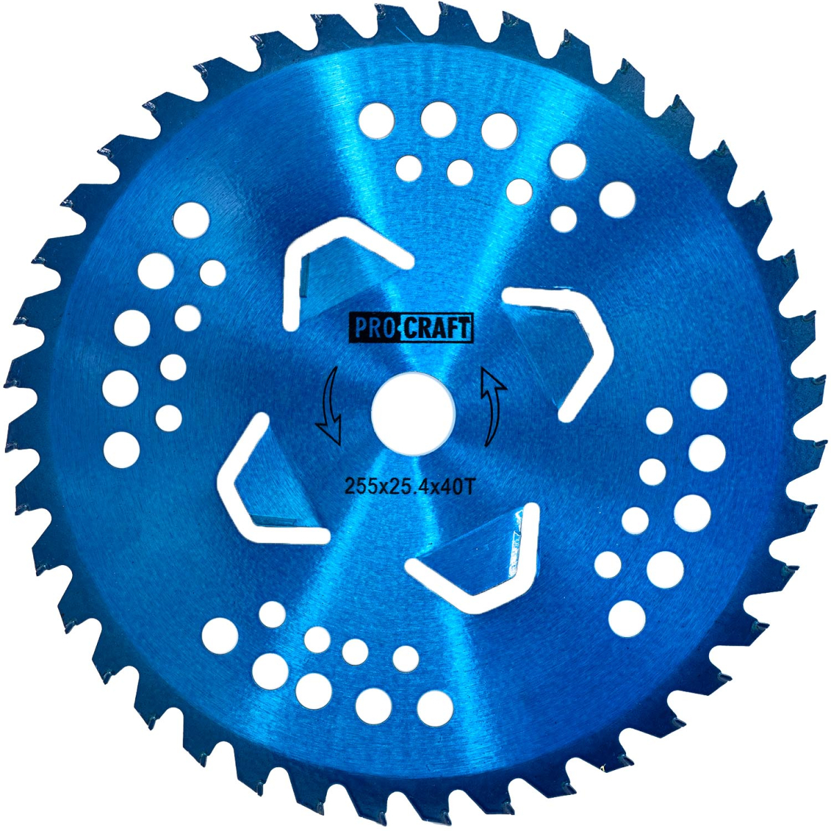 Levně Nůž křovinořezu (kotouč) (D255*25.4) 40T karbid wolframu (blue) PROCRAFT | H/P-3/B H/P-3/B