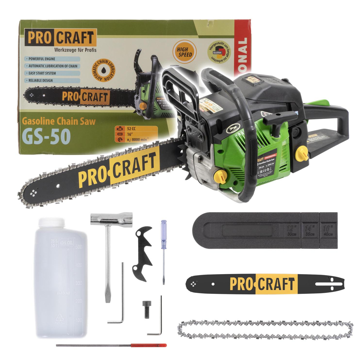 Levně Benzínová řetězová pila Procraft GS-50 | GS-50 GS-50