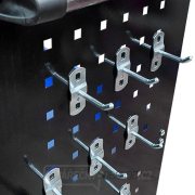 Dílenský vozík 3PA se třemi policemi a bočními stěnami - modrý náhled