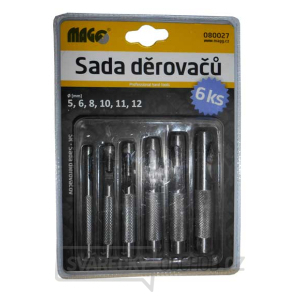 Sada děrovačů - 5, 6, 8, 10, 11, 12mm gallery main image