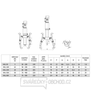 Dvou- nebo tříramenný hydraulický stahovák HHL-20R Náhled