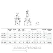 Dvou- nebo tříramenný hydraulický stahovák HHL-20FR Náhled
