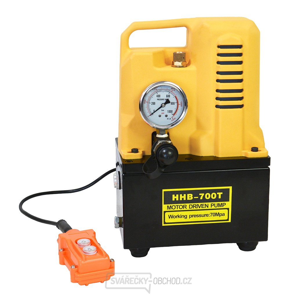 Elektrická hydraulická pumpa s tlakoměrem HHB-700T