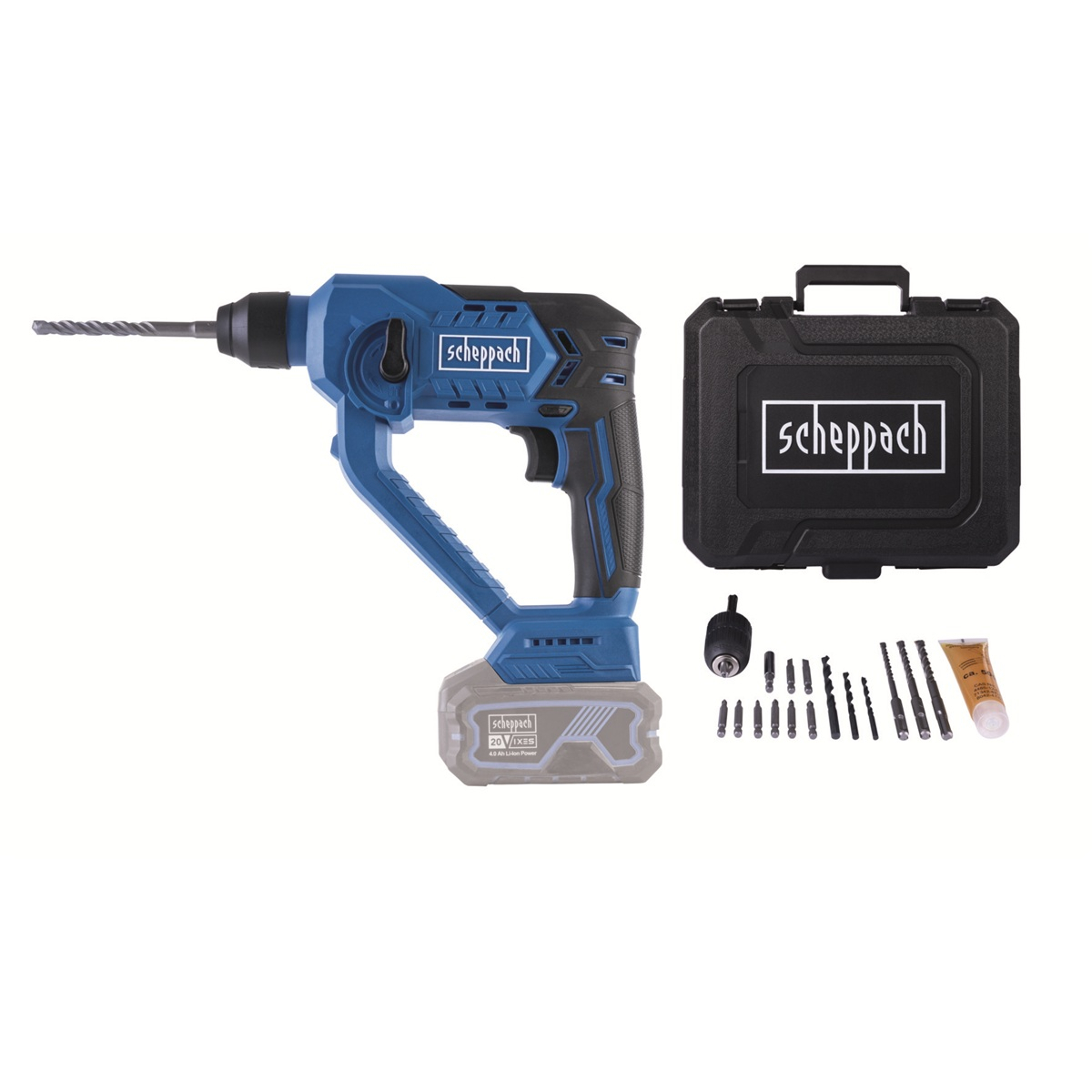 Levně Scheppach C-RHD130-X aku 20 V IXES vrtací kladivo SDS Plus 3v1 s příklepem, kufrem a příslušenstvím (bez baterie a nabíj 5909249900