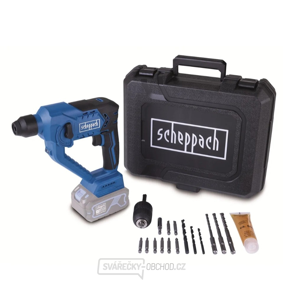 Scheppach C-RHD130-X aku 20 V IXES vrtací kladivo SDS Plus 3v1 s příklepem, kufrem a příslušenstvím (bez baterie a nabíj