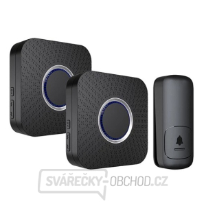 Zvonek bezdrátový GETI GWDK208B kinetický sada gallery main image