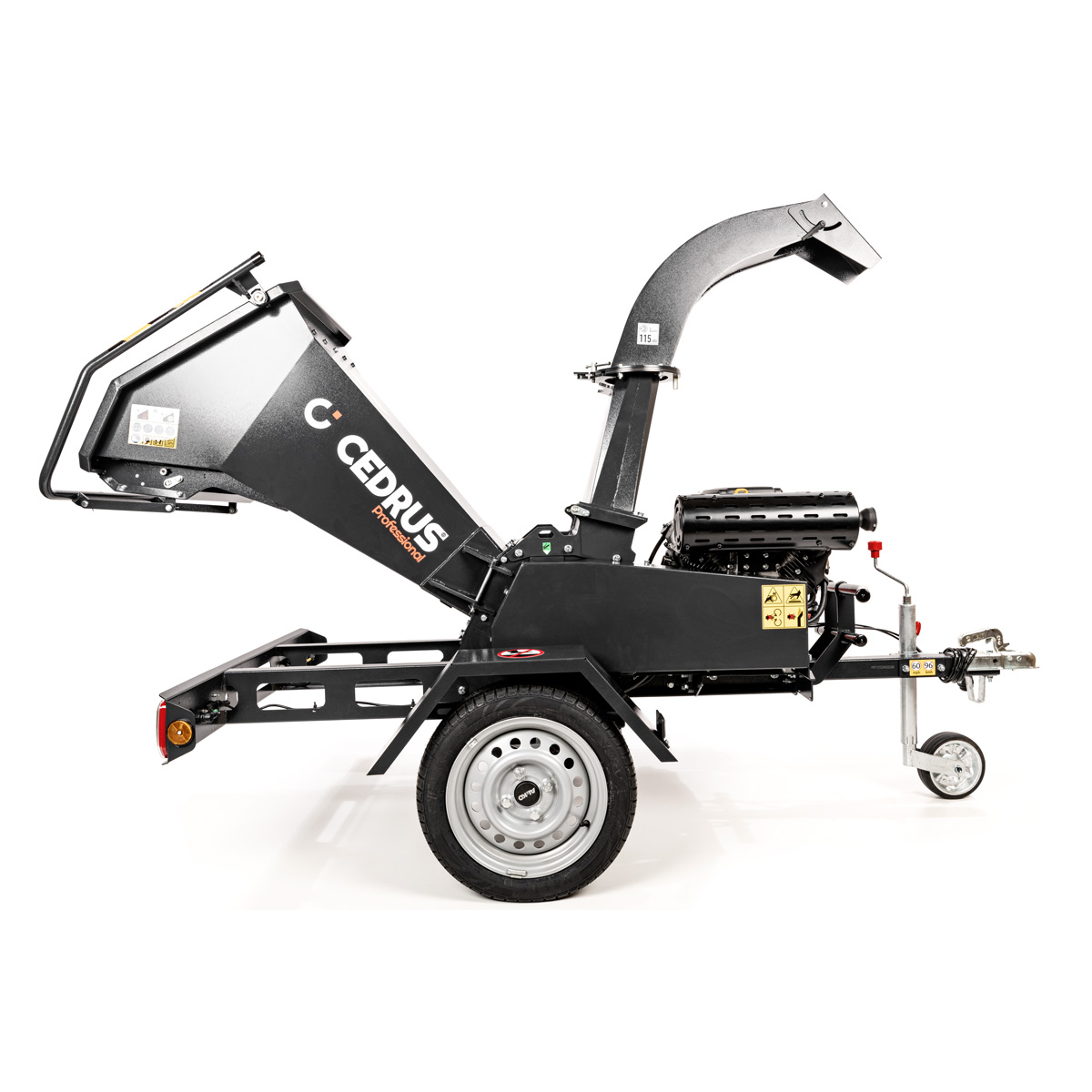 Hahn & Sohn Cedrus R13 – profesionální přívěsný drtič větví s benzínovým motorem Loncin 18 kW Náhled