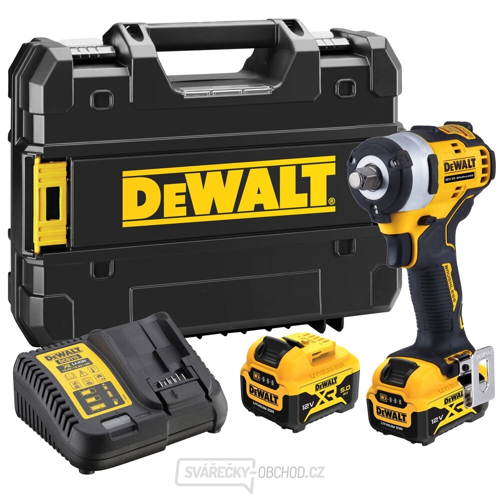 DeWALT DCF901P2 12V Aku rázový utahovák 2x 5Ah, nabíječka