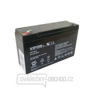 Baterie olověná 6V 12Ah VIPOW BAT0201 gallery main image