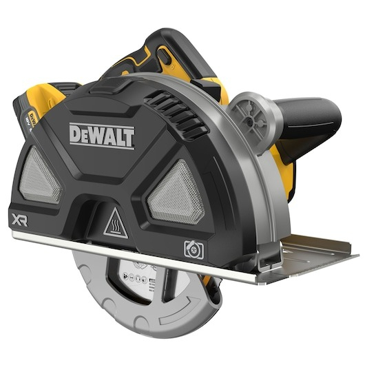 184mm kotoučová pila DeWALT pro řezání kovů s bezuhlíkovým motorem 18V XR – 2 x akumulátor POWERSTACK s kapacitou 5 Ah DCS383H2