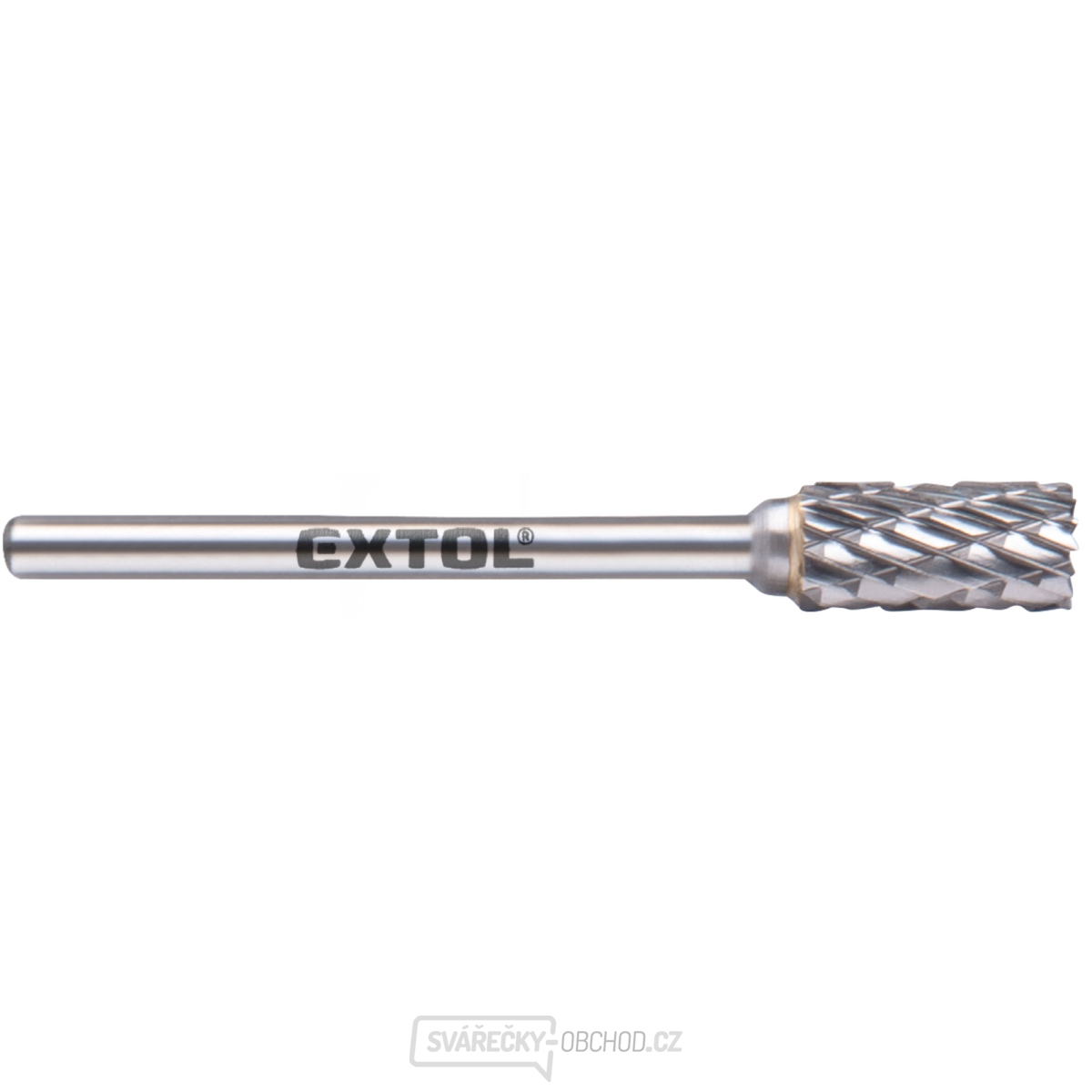fréza karbidová, válcová s čelním ozubením, ⌀6x13mm, ⌀stopky 3mm, sek střední (double-cut)