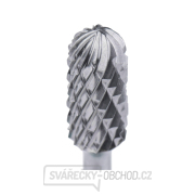 fréza karbidová, válcová s kulovým čelem, ⌀6x13mm, ⌀stopky 3mm, sek střední (double-cut) Náhled