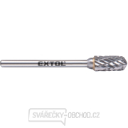 fréza karbidová, válcová s kulovým čelem, ⌀6x13mm, ⌀stopky 3mm, sek střední (double-cut) gallery main image
