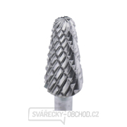 fréza karbidová, konická zakulacená, ⌀6x13mm, ⌀stopky 3mm, sek střední (double-cut) Náhled
