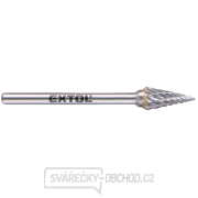 fréza karbidová, konická-jehlan, ⌀6x13mm, ⌀stopky 3mm, sek střední (double-cut) gallery main image