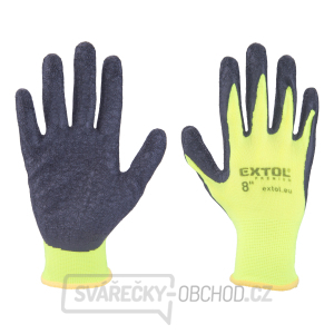 rukavice nylonové, bezešvé, polomáčené v latexu, velikost 8