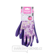 rukavice polyesterové, bezešvé, polomáčené v latexu, velikost 7