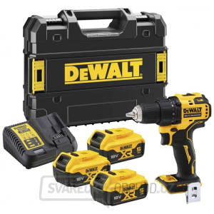 DeWALT DCD708P3T Aku Bezuhlíková vrtačka 65Nm/18V/3x5Ah baterie+kufr Tstak gallery main image