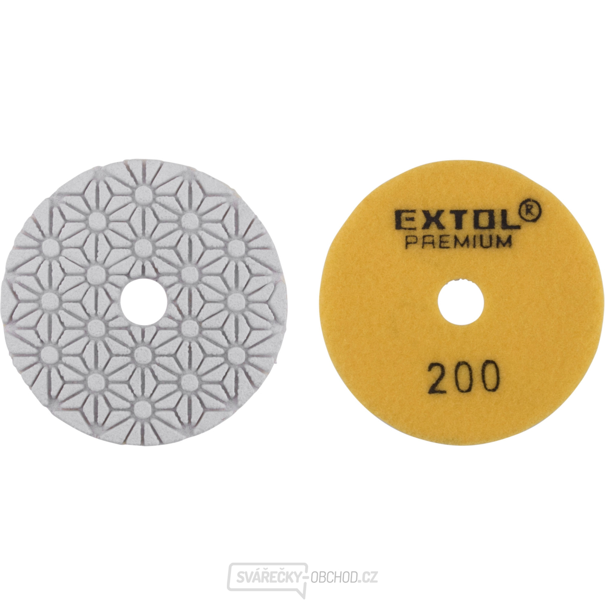 kotouč diamantový leštící na obklady, O100mm, P200, suchý zip