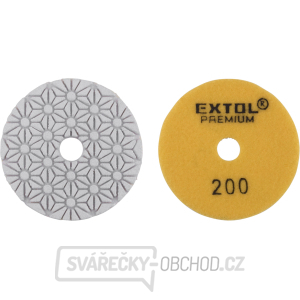 kotouč diamantový leštící na obklady, O100mm, P200, suchý zip gallery main image