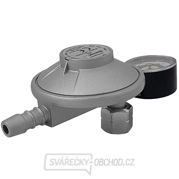 Úhlový redukční ventil LPG propan-butanu s manometrem pro turistické lahve G3/8″LH