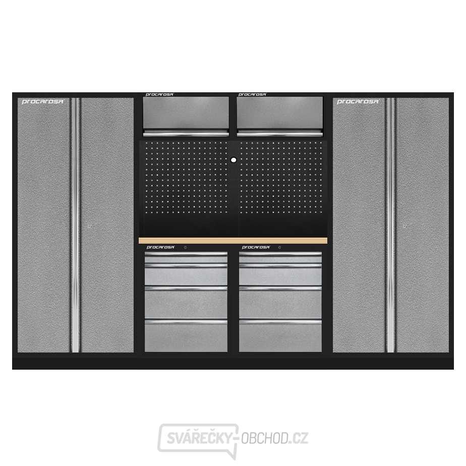 Sestava dílenského nábytku Procarosa PROFI 3604B Pracovní deska: dřevěná