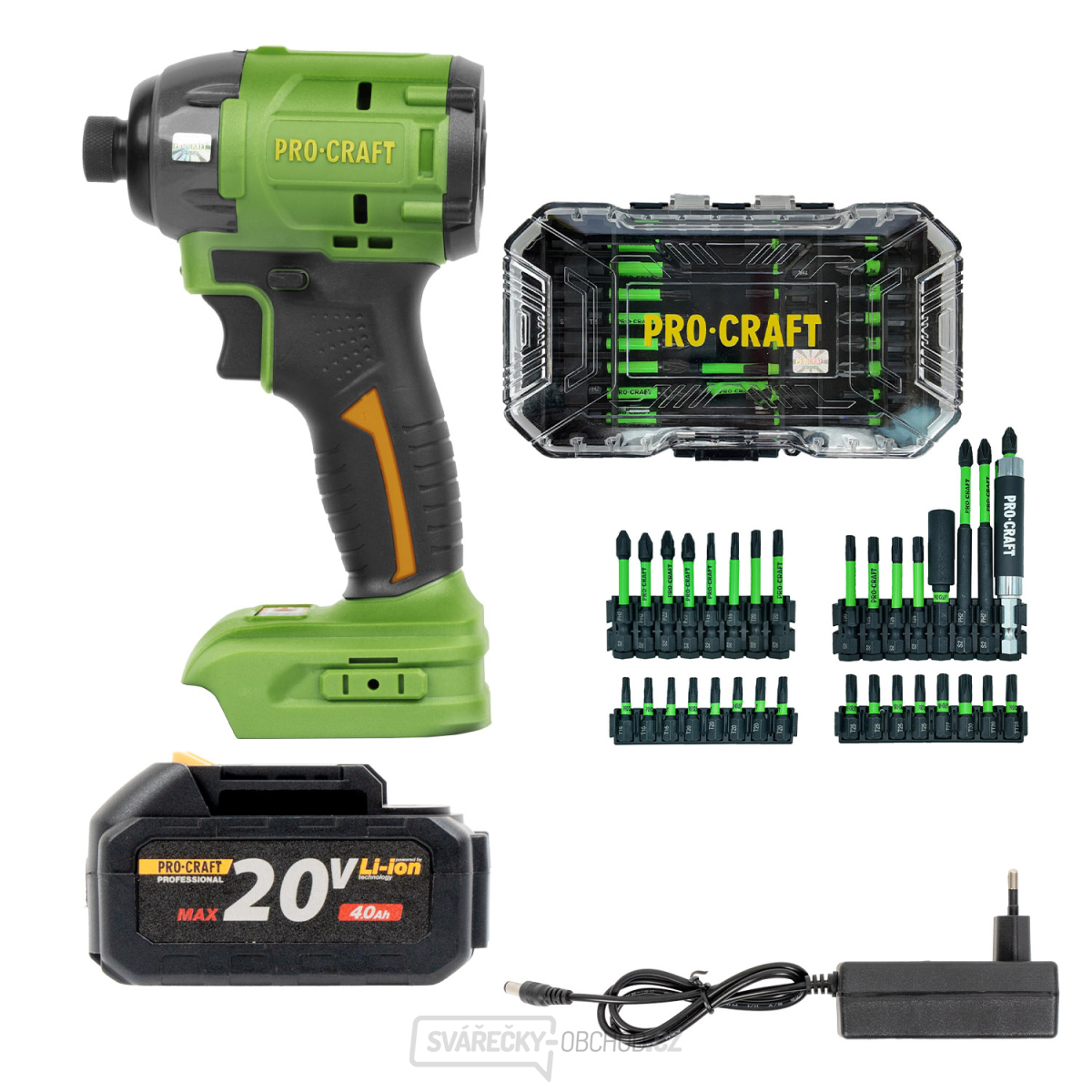 Aku rázový utahovák Procraft PS22bb + sada bitů IBS-41. | SPS22/IBS-41