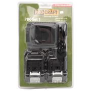 Sada baterie 20V 2Ah (2 ks) + 1 nabíječka Procraft PBC-Set 1 | PBC-Set 1 Sada baterie 20V 2Ah (2 ks) + 1 nabíječka Procraft PBC-Set 1 | PBC-Set 1 náhled