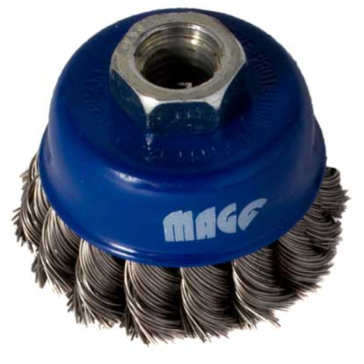 Kartáč hrnkový 80mm, copánkový SS 0,50, závit M14x2 - NEREZ BL97008N