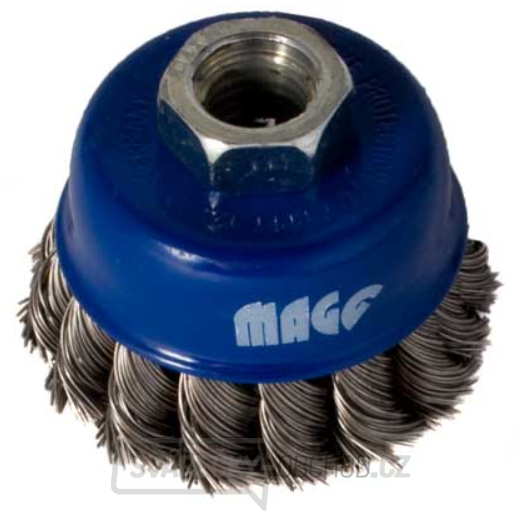 Kartáč hrnkový 80mm, copánkový SS 0,50, závit M14x2 - NEREZ Kartáč hrnkový 80mm, copánkový SS 0,50, závit M14x2 - NEREZ gallery main image