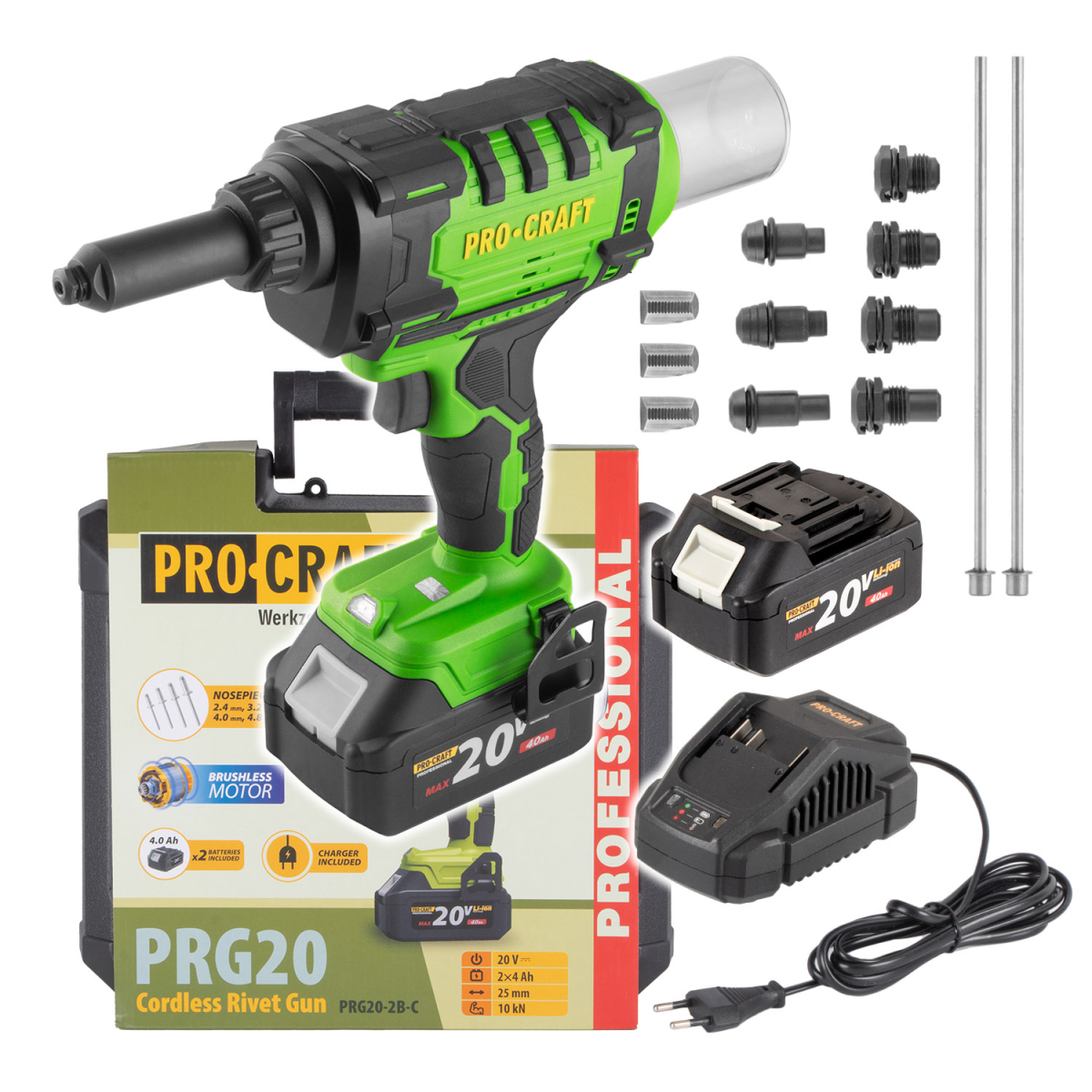 Aku nýtovací pistole Procraft PRG20 | PRG20 PRG20