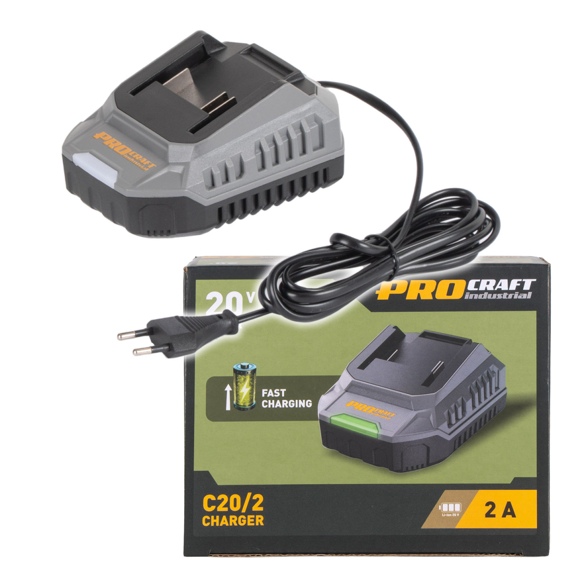 Nabíječka pro 20V Li-ion baterie Procraft Industrial C20/2 | C20/2 C20/2