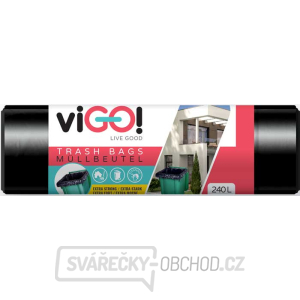 viGO! Pytle odpadkové LDPE silné 240l/10 ks 116x150cm - černé gallery main image