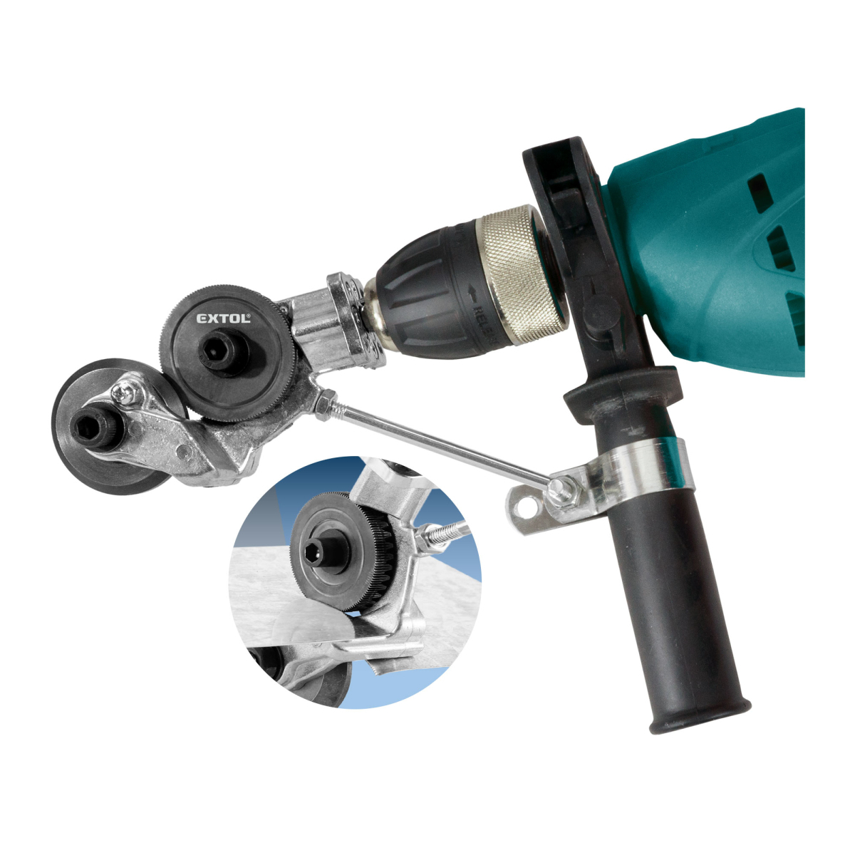 EXTOL CRAFT Nástavec na vrtačku k řezání plechu, do tl. max.1,2mm 913650