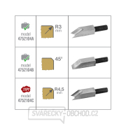 Hoblík na srážení hran nastavitelný, 2nožové profily (45° - R3mm/1/8