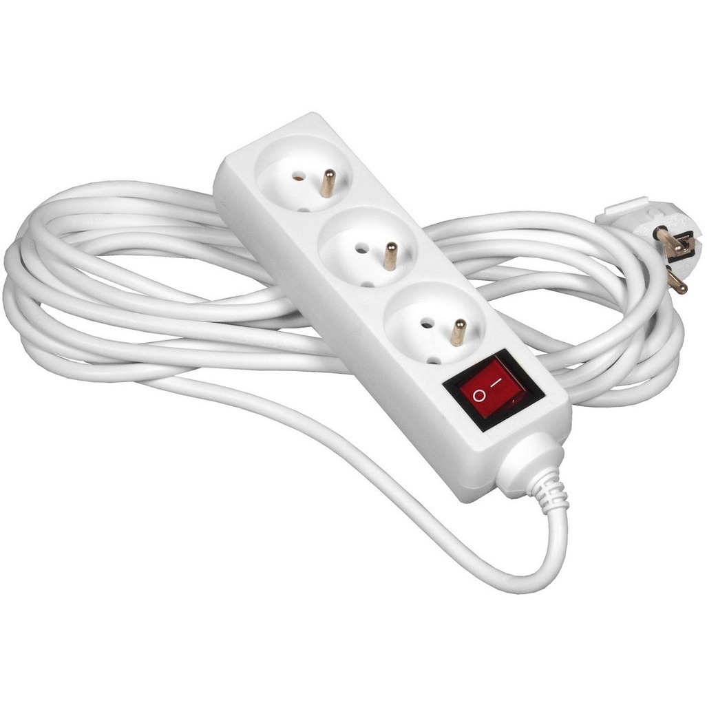 Kabel prodlužovací 3 m, 3 zásuvky, průřez 1,5mm2 PROTECO