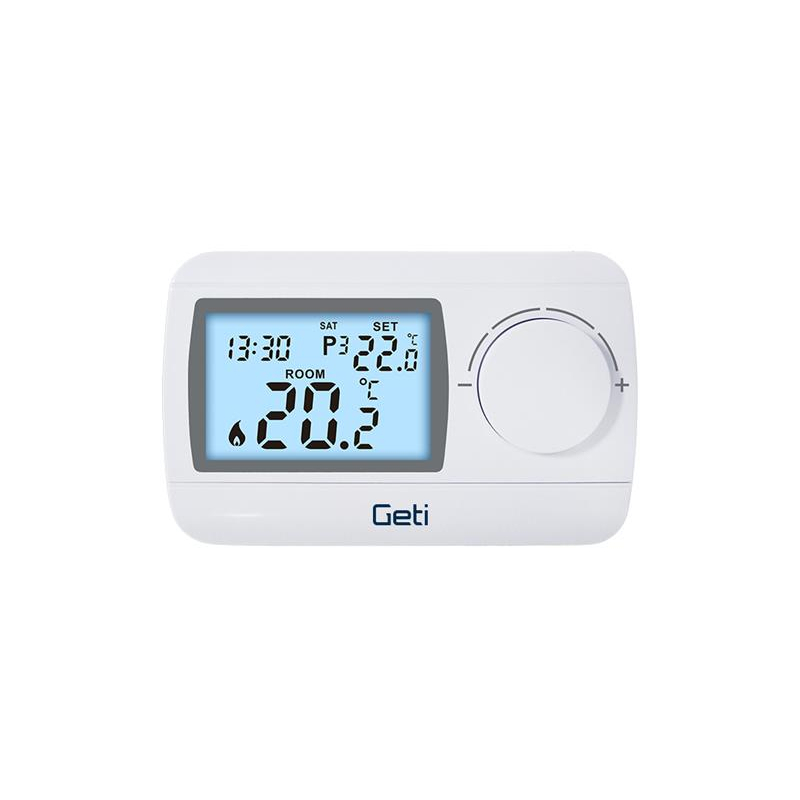 Termostat GETI GRT04 drátový programovatelný 7denní 06444011