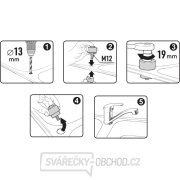 děrovač do plechu - šroubový, O díry 35mm, CrV Náhled