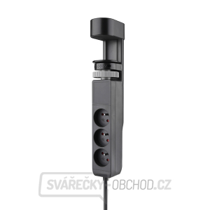 Solight 3z + USB A+C přenosné stolní zásuvky, 2m, černá, USB rychlonabíječka 20W PD gallery main image